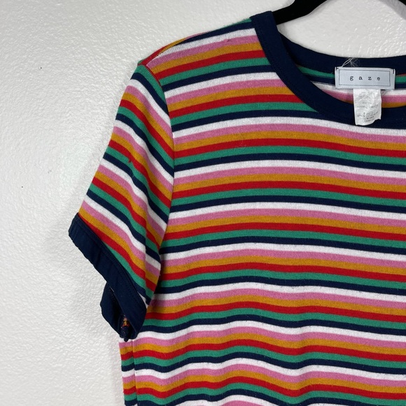 Gaze Multi-Colored Tee Shirt Size Large - Picture 2 of 6
